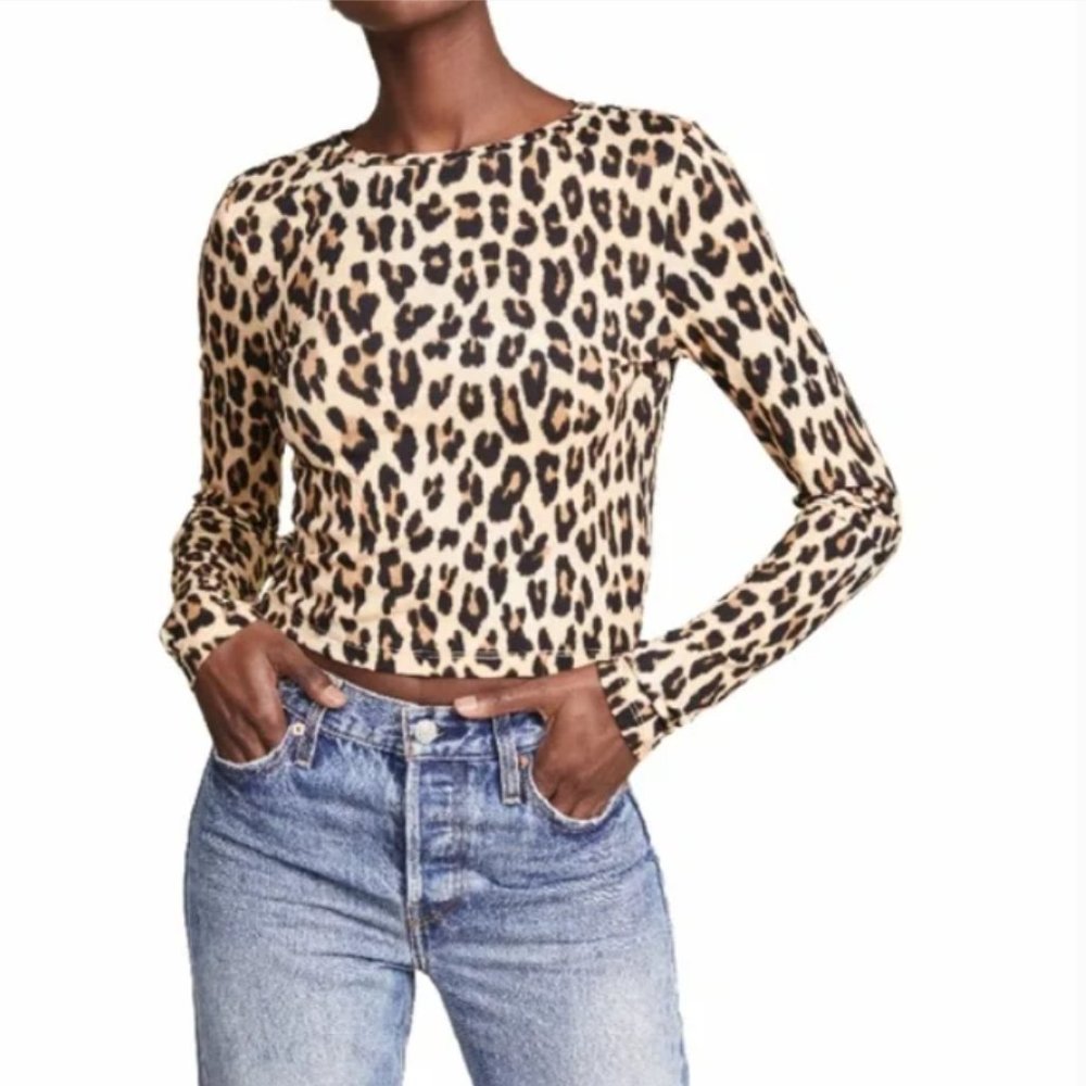 Alice + Olivia Delaina Leopard Top